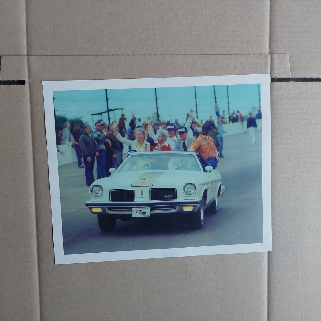 1974 Indy 500 Johnny Rutherford Pace Car Victory Lap Photo