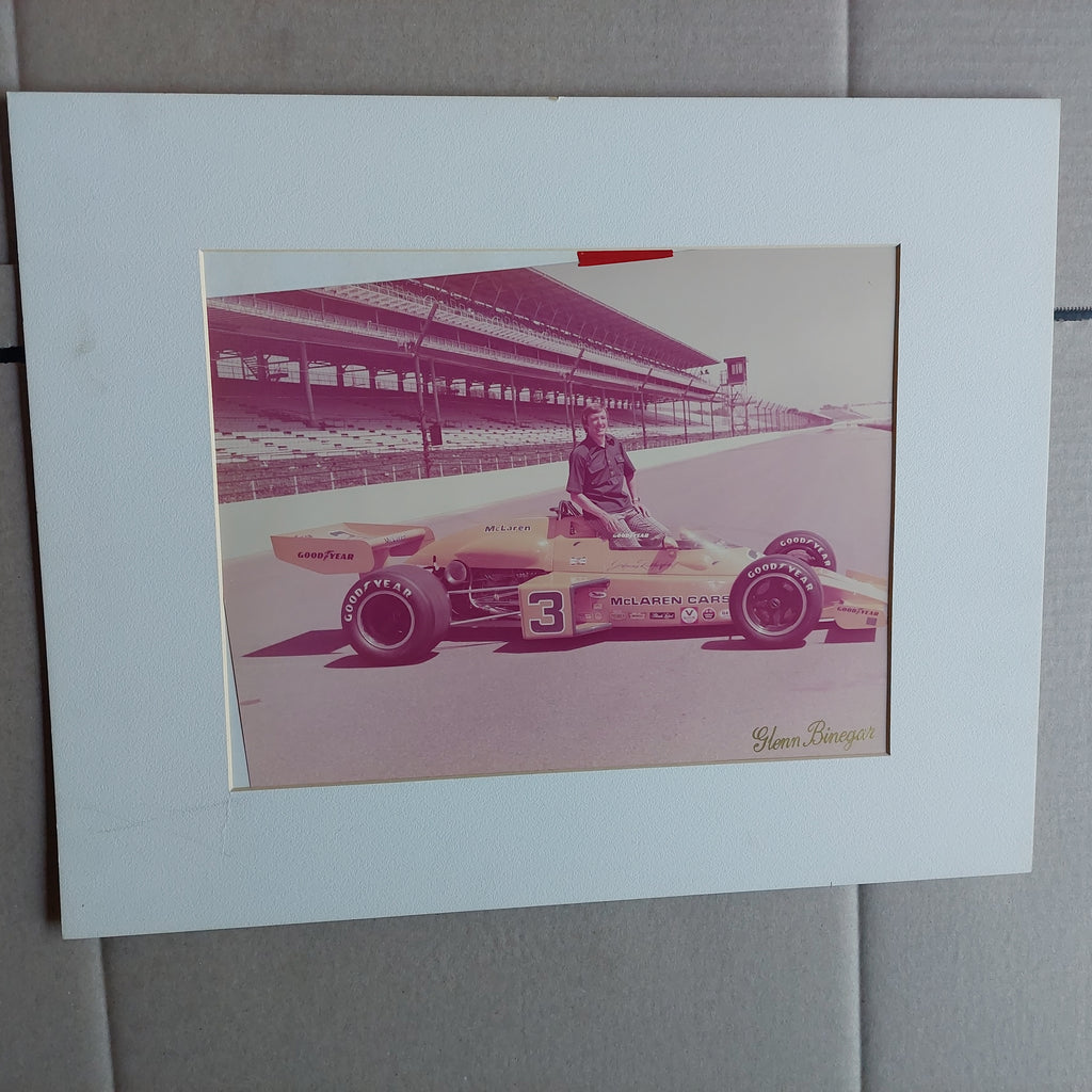 1974 Indy 500 Johnny Rutherford McLaren Goodyear Front Straight Photo