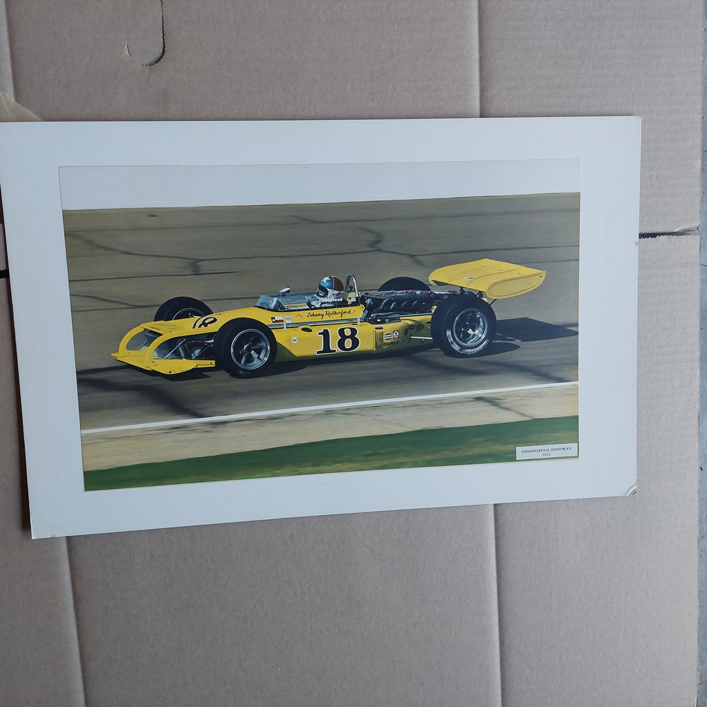 1972 Indy 500 Johnny Rutherford Patrick Brabham On Track Photo