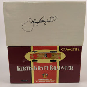 1954 Nazaruk Kurtis Carousel 1 Diecast. Box autographed by Johnny Rutherford. From the Private Collection of Johnny Rutherford.