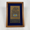 Johnny Rutherford's 1978 Indianapolis 500 Award Plaque. Presented by the Indianapolis 500 Oldtimers Club in 2003.