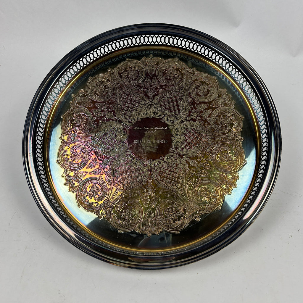 Johnny Rutherford's 1977 Alan Jensen Bardach Award Serving Tray