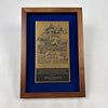 Johnny Rutherford's Winners Award Plaque Celebrating the three Indianapolis 500 victories. Presented by the Indianapolis 500 Oldtimers Club in 1998.