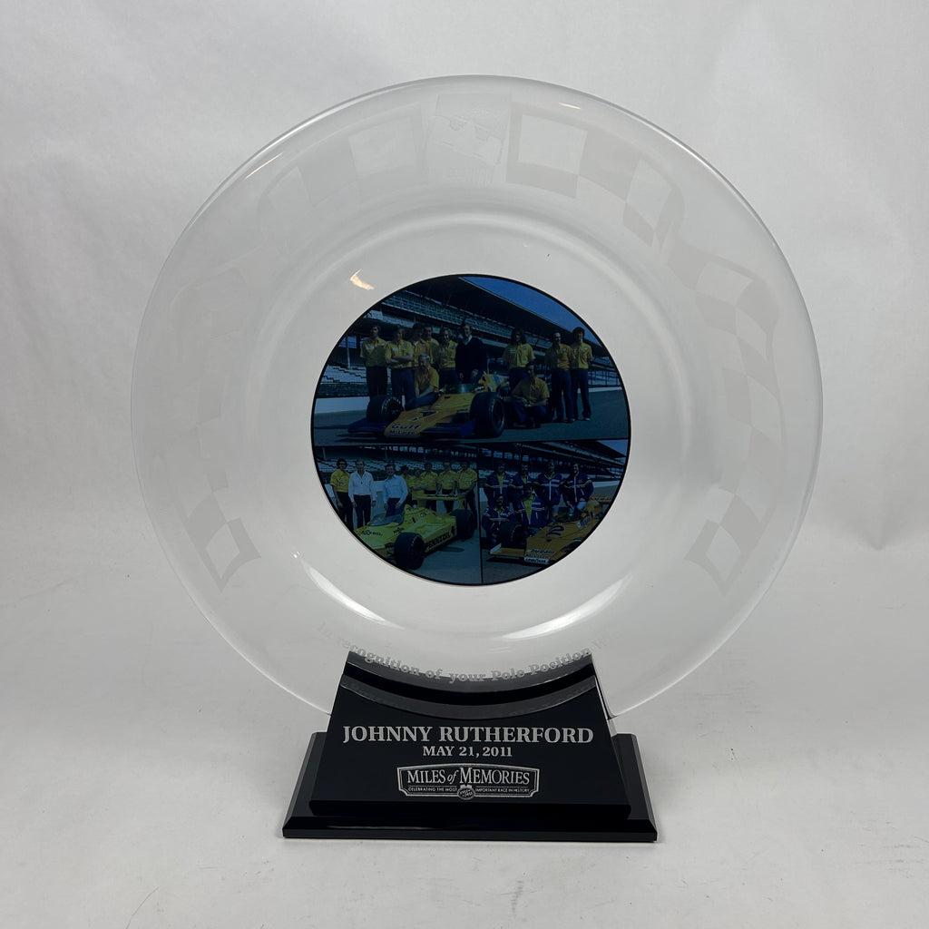 Johnny Rutherford's 2011 Miles of Memories Plate Award