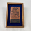 Johnny Rutherford's Indianapolis 500 Record Speeds Award Plaque. Presented by the Indianapolis 500 Oldtimers Club in 1996.