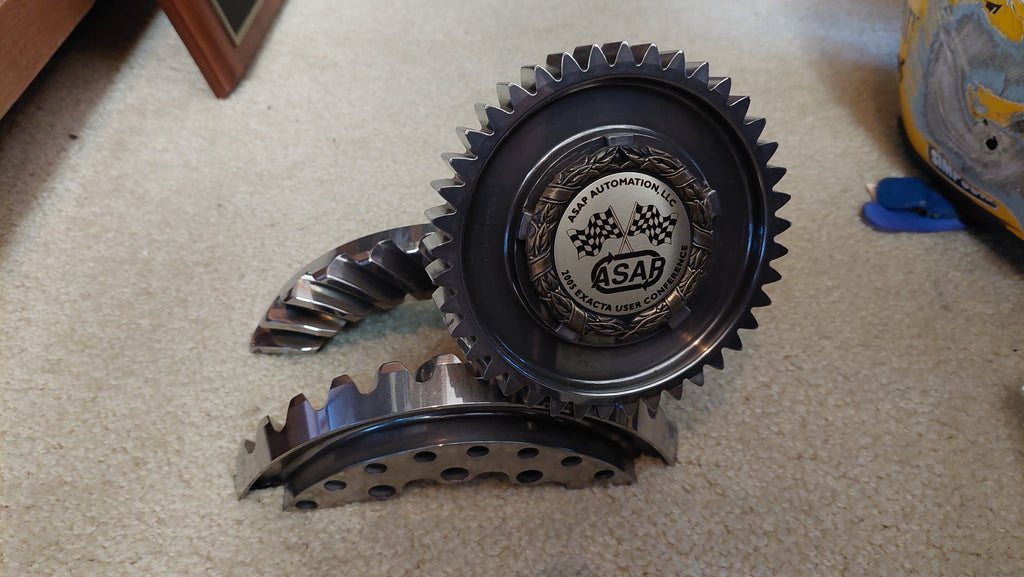 Johnny Rutherford's Exacta User Conference Award. Presented by ASAP Automation in 2005.