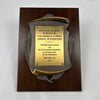 Johnny Rutherford's Meritous Award Plaque. Presented by the Auto Racing Fraternity Foundation in 1974.
