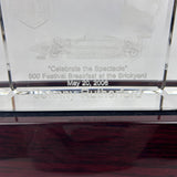 Johnny Rutherford's 500 Festival Breakfast Award. Presented in 2006. Base lights up.