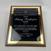 Johnny Rutherford's 1974 Indianapolis 500 Salute Plaque. Presented by  Brandywine Raceway.