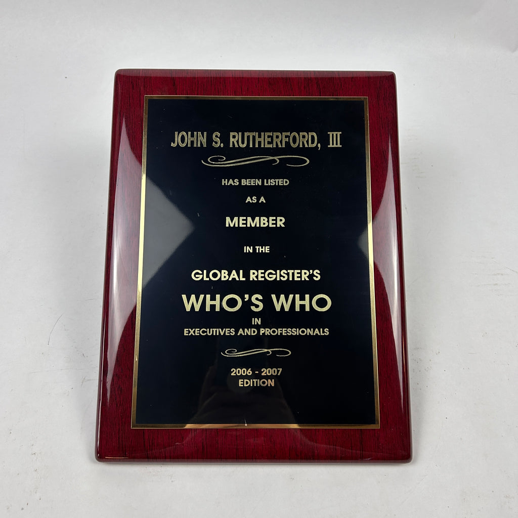 Johnny Rutherford's 2006-2007 Who's Who