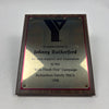 Johnny Rutherford's YMCA Kids Finish First Campaign Plaque. Presented by the Richardson Family YMCA in 1998.