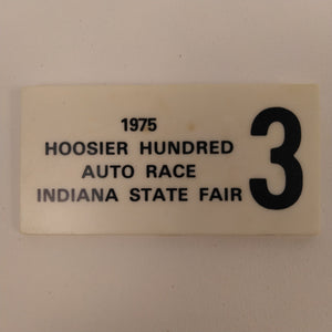 1975 Hoosier Hundred Auto Race Indiana State Fair Credential Button