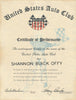 1969 United States Auto Club USAC Certificate of Performance Shannon Brothers Offy & Dave Strickland at Tri-County Speedway