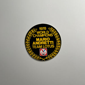 Original 1978 World Champions Mario Andretti Team Lotus Decal