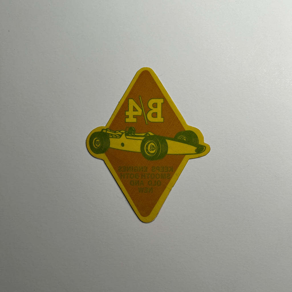 Original B/4 Keeps Engines Smooth Both Old and New Decal