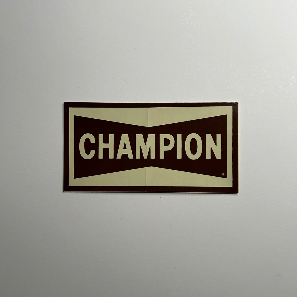 Original Champion Brown and Cream Decal