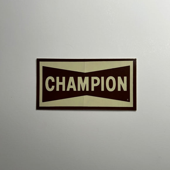 Original Champion Brown and Cream Decal