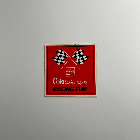 Original Coke adds to life Racing Fun Decal