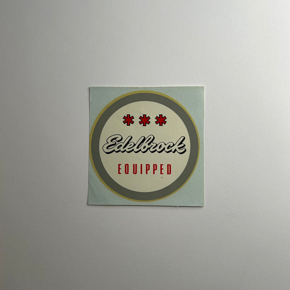 Original Edelbrock Equipped Circle Decal