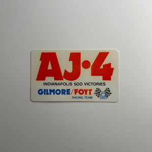 Original A.J. Foyt 4 Indianapolis 500 Victories Gilmore/Foyt Racing Team