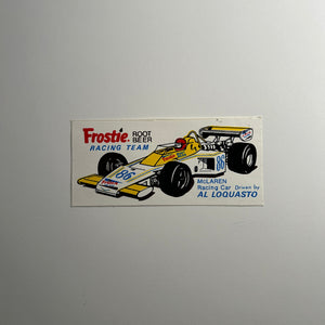 Original AL Loquasto 86 Frostie Root Beer Racing Team Decal