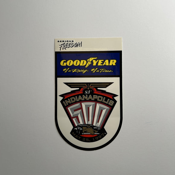 Original Goodyear 81st Indianapolis 500 May 25th, 1997 Decal