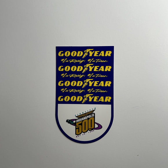 Original Goodyear 80th Indianapolis May 26th, 1996 Decal