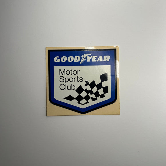 Original Goodyear Motor Sport Club Decal