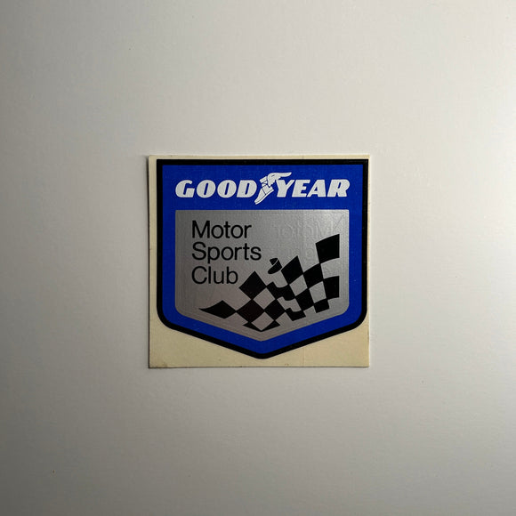 Original Goodyear Motor Sport Club Decal