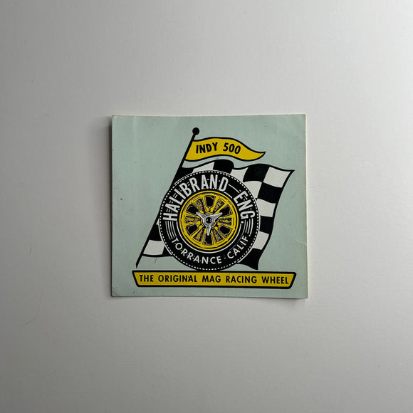 Original Indy 500 Halibrand Eng. The Original Mag Racing Wheel Waterslide Decal