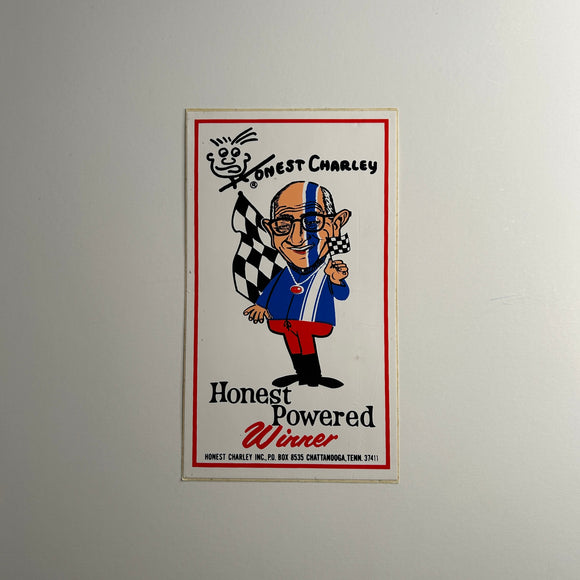 Original Honest Charley Honest Powered Winner Decal