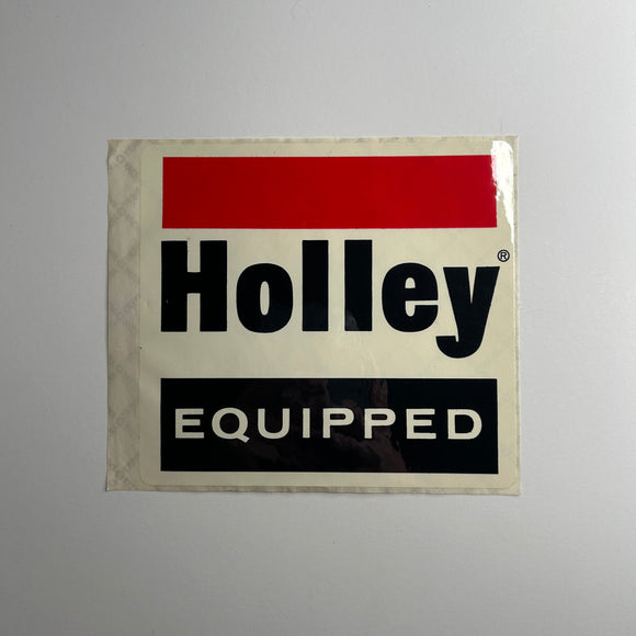 Original Holley Equipped Square Decal