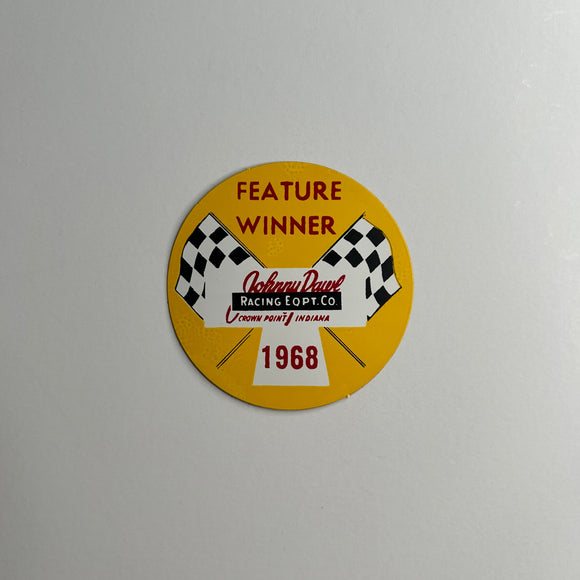 Original Johnny Pawl Racing Eqpt. Co. 1968 Feature Winner Decal