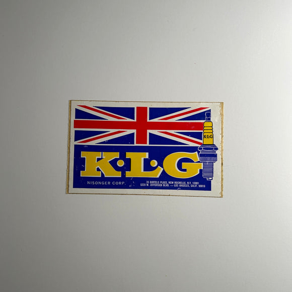 Original K.L.G. British Flag Decal