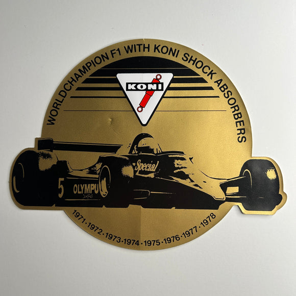 Original World Championship F1 with Koni Shock Absorbers 1971-1978 Decal