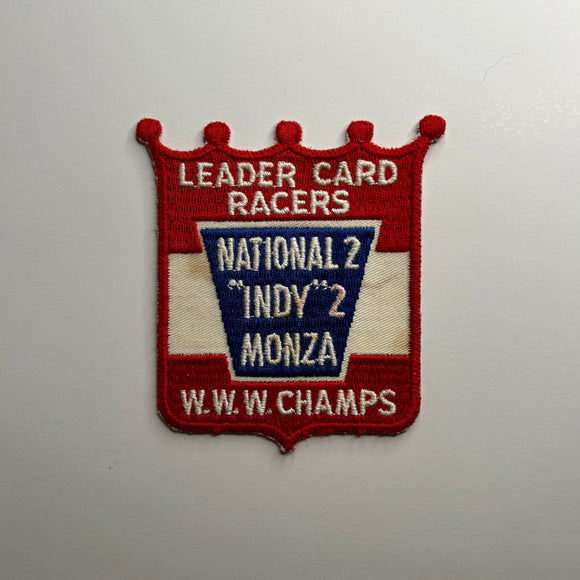 Original Leader Card Racers National 2 Indy 2 Monza W.W.W. Champs Patch