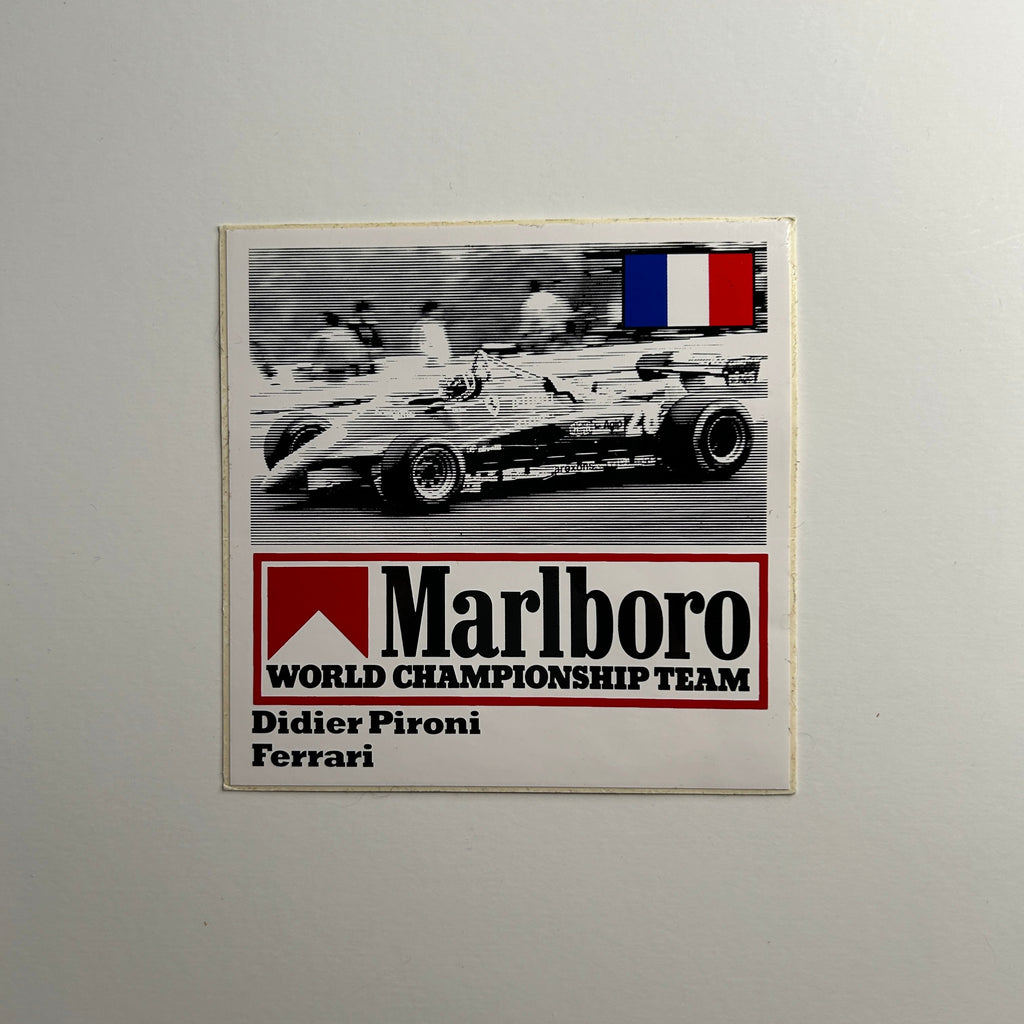 Original Marlboro Didier Pironi Ferrari World Championship Team Decal