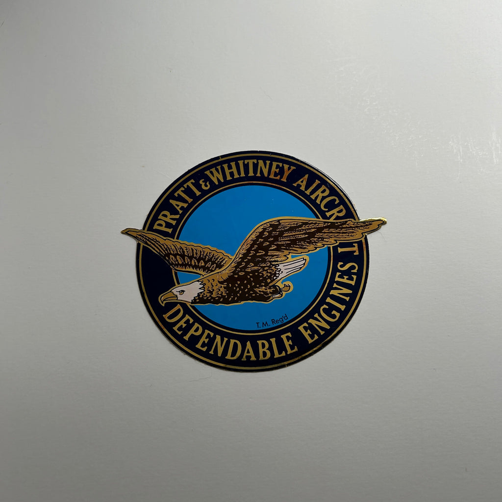 Original Pratt & Whitney Aircraft Engines Metallic Decal