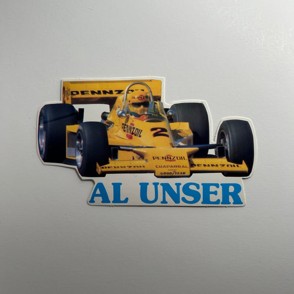 Original Al Unser Car Decal