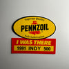 Original I was There 1991 Indianapolis 500 Pennzoil Decal