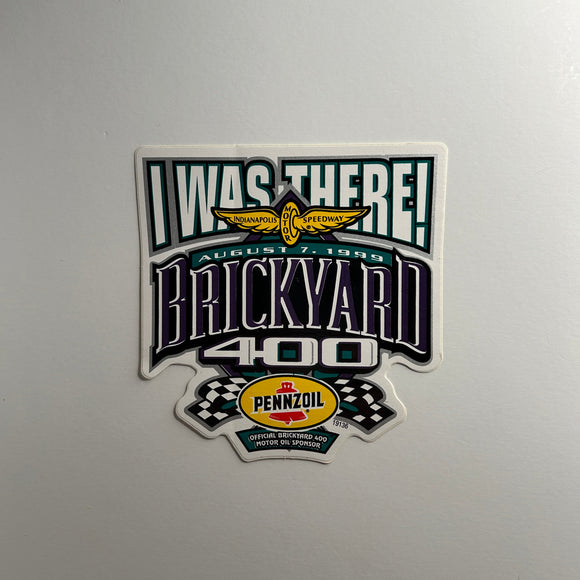 Original Brickyard 400 August 7, 1999 I was there Decal