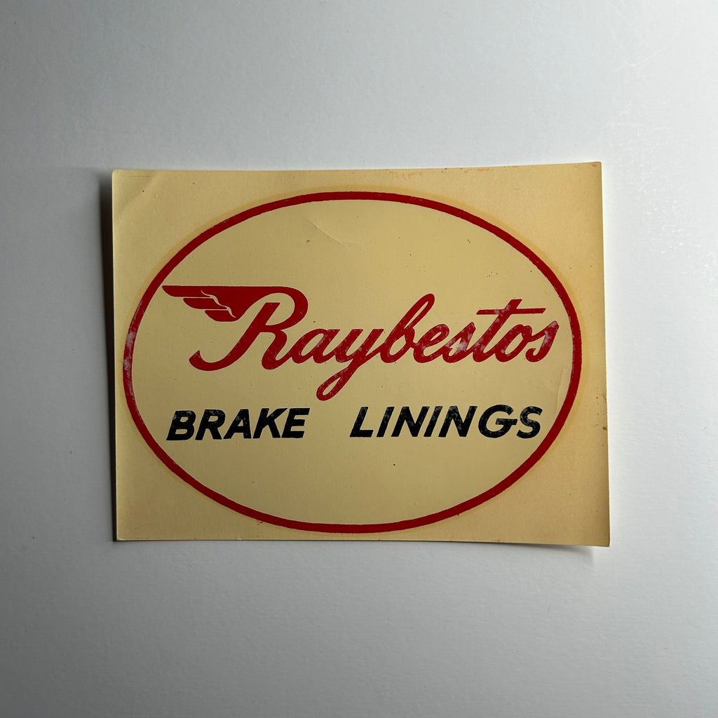 Original Raybestos Brake Linings Waterslide Decal