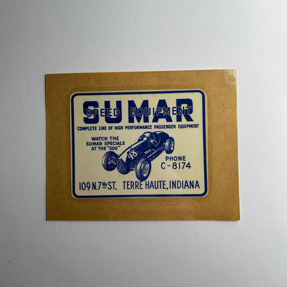 Original Sumar Speed Equipment Decal