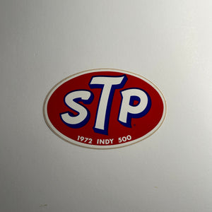 Original STP 1972 Indy 500 Decal Oval