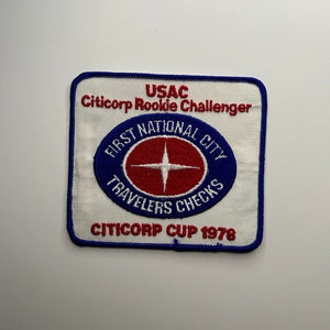 Original USAC United States Auto Club Citicorp Rookie Challenger Citicorp Cup 1978 Patch