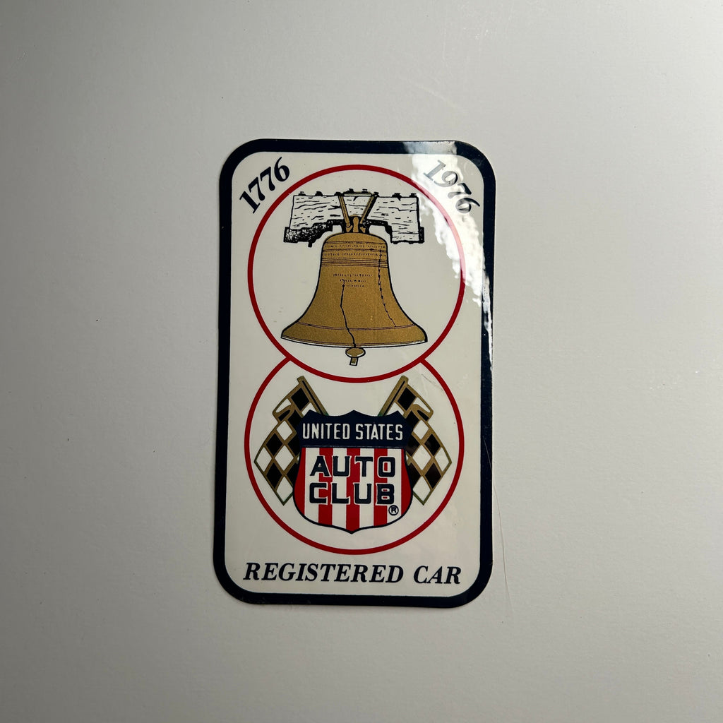 Original USAC United States Auto Club 1976 Registered Car Decal