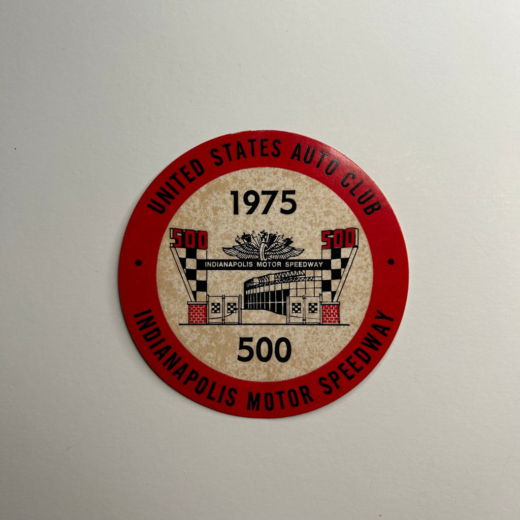 Original USAC United States Auto Club 1975 Indy 500 Circle Decal