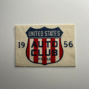 Original USAC United States Auto Club 1956 Felt Patch