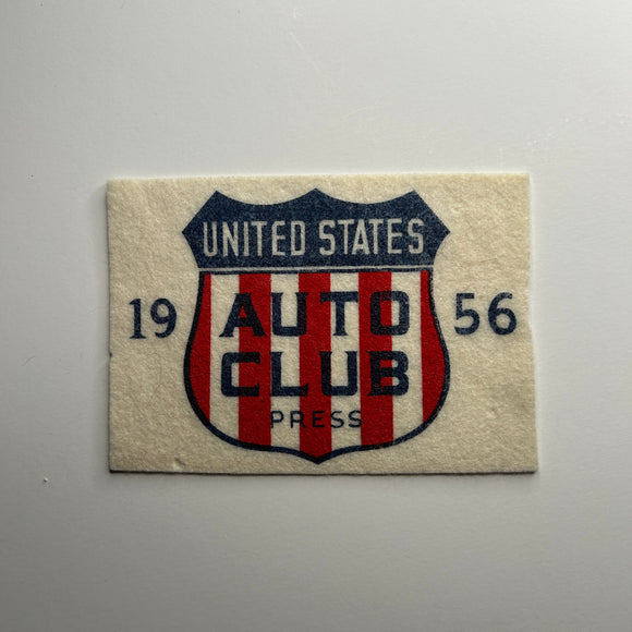 Original USAC United States Auto Club 1956 Felt Patch