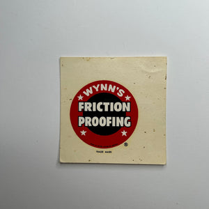 Original Wynn's Friction Proofing Waterslide Decal